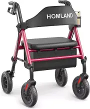 Walkers for Seniors with Seat, Foldable Rollator Walker, Reinforced Aluminum Fra