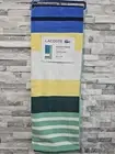 NEW Lacoste Beach Towel Sporty Stripes 36" x 72" Blue Green Yellow