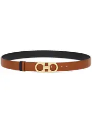 [Ferragamo] reversible Gancini leather belt 70 Brown