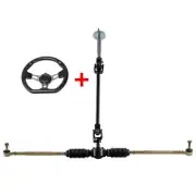 Front Steering Wheel Tie Rod Rack Adjustable Shaft Pinion kit Go kart Quad ATV