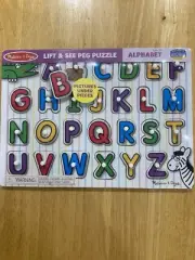 Melissa And Doug Lift And See Alphabet Wooden Peg Puzzle NEW unopened 3+ Age