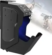 Biometric Gun Pistol Safe Mounted Lock Box Quick Access Fingerprint Password Key