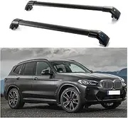TINIANHHCT Cross Bars Lockable Fits for BMW X3 G01 2018-2024 with Flush Side Rails Roof Rack Cargo Luggage Carrier, Black