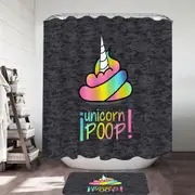 Funny Unicorn Poop Shower Curtain