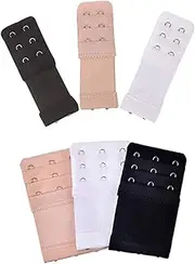 [VALICLUD] Bra Extension Buckles Bra Extender Straps Elastic Bra Lengthened Strap 6pcs Set Black Women's Bra Extensi
