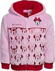 [Disney] Girls' Hoodie - Soft Plush Full Zip Up Hoodie Sweatshirts for Girls - Toddler Girls Graphic Hoodies (4T-7)