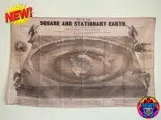Flat Earth Flag Map by Orlando Ferguson 1893 Square And Stationary World Realm X