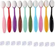10 Pack Crafting Ink Blending Brush Set - Multicolor Synthetic Round Pointed Bristle Brushes for Scrapbooking, Background Card Stencils, Die Cuts, Card Making, Stamping