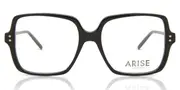 Square Full Rim Plastic Women’s Glasses Black, Size 54 - Lenses Included - Private Health Rebate - Blue Light Block Available - Arise Collective