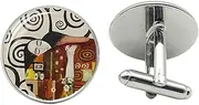 [YBRAG] Van Gogh's Artwork, Men's Women's Custom Shirt Cufflinks Clothing Shirt Button Cufflinks Personalized Round Glass Cufflinks Gift, x, Bronze,Crystal,Glass,Nickel,Silver, Goldstone