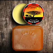 Beard Butter Natural + Natural Soap Scented, Soft, Silky Beard | Balm Oil Gift