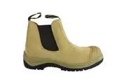 Woodlands Contractor Mens Steel Cap Safety Pull On Work Sand Leather Boots