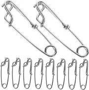 10pcs Pin Fishing Clips Stainless Steel Fast Snaps Fishing Line Snap Clips for Weights Fishing Accessories Fishing Line Clips Fishing Clips Small Fast Snap Fishing Clips