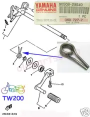 Yamaha TW125 TW200 TW225 XT125 Gear Change Return Spring NOS 90508-29540 Tension