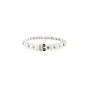 [Alexander Mcqueen] Alexander Mcqueen Beaded Skull Bracelet ONE SIZE METALLIC