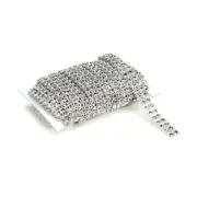 2-row Darice Bling On A Roll - SILVER Mesh Ribbon - 0.3 inch x 5 Yards RH1005