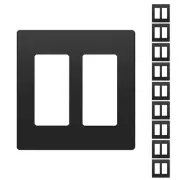 Micmi 2-Gang Decorator Wall Plates, Standard Size Unbreakable Polycarbonate, ...