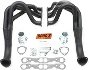 Doug's Headers (D329-B) 1-3/4" 4-Tube Black Coating Hi-Temperature Full Length Exhaust Header for Chevy II Small Block Engine