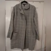 NWT EILEEN FISHER Coat Womens Small Sm S Gray Wool Blend Jacket