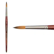 Mimik Kolinsky Synthetic Sable Short Handle Brush Round #10 - 6 Pack