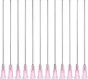 uxcell Industrial Blunt Tip Dispensing Needle with Luer Lock for Liquid Glue Gun, 18G 3-1/5", 20 Pcs (Pink)