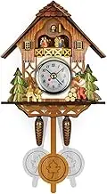 Cuckoo Wood Swing Swing Chic Swing Antique Coo Coo Clock Vintage Cuckoo Wall Clock, Hanging Cuckoo Wall Clock Cuckoo Vintage Retro Clock Handmade-B