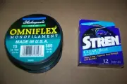 1 Shakespeare Omniflex 15lb/ 500yds Monofilament Line & 1 Stren Clear 12lb/100yd