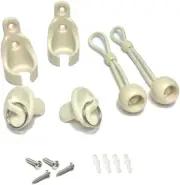 Replacement Shade Parts Bungee End Cap Kit Beige for Coolaroo Exterior Cordless