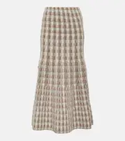 [Gabriela Hearst] Gabriela Hearst Drew high-rise cashmere maxi skirt AU 14 multicoloured