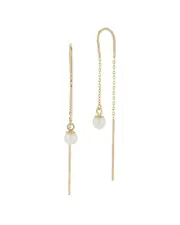 Ember Fine Jewelry 14K 4mm Pearl Threader Earrings
