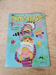 1968 Vintage Whitman "PLAY HATS" Press Out Book 7 FUN HATS Complete