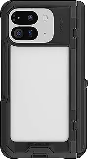 [Ghostek] Atomic Slim Pixel 9 Pro Fold Case with Built-in Kickstand and Full Hinge Protection Military Grade Metal Protective Phone Cover Designed for 2024 Google Pixel 9 Pro Fold (8") (Black)