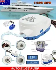 12V Boat Automatic Submersible Bilge Water Pump 1100GBH Auto With Float Switch