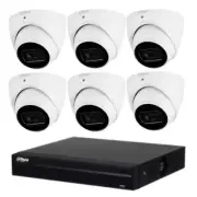 Dahua 6MP 8 Channel NVR Security 6 Camera KIT Turret IPC-HDW3666EMP-S-AUS+4TB HD