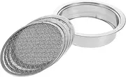 CAXUSD 1 Set Stainless Steel Garden Sifting Pan Versatile Sieve with Detachable Mesh for Efficient Filtering of Sand Rocks and Debris for Gardens and Indoor Succulent Cultivation