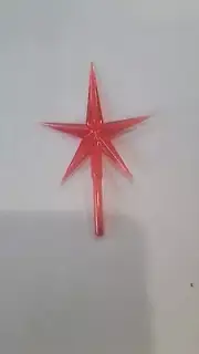 1-Large RED Star for Ceramic Christmas Trees 2.5" Wide