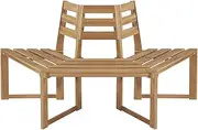 Tree Bench Half-Hexagonal 160 cm Solid Acacia Wood