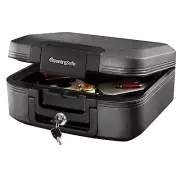 SentrySafe Dark Gray Fireproof and Waterproof Safe with Key Lock, Chest Lock ...
