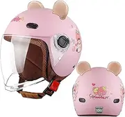 Kids Bicycle Motorcycle Half Hel-Mets, ATV Bike Hel-Mets Boys Girls Motorcycle Hel-MET with Visor Ages 3-12