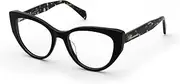 [Blumarine] VBM882 700Y Nero Lucido 52/18/140 Women's Glasses, 700y Nero Lucido, 52/18/140