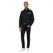 Replay Mens New Zealand All Blacks Denim Jacket Black