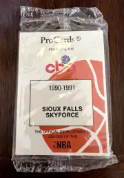 1990-91 PRO CARDS CBA SIOUS FALLS SKYFORCE UNOPENED SET FACTORY SEALED NM-MINT
