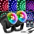 Disco Party Ball Lights,USB Sound Activated Lights with 2 pack, Black