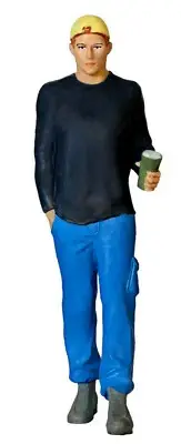 Atlantic Case "Kevin" 1/18 Hand Painted Resin Figure - Die-Cast Cars Display