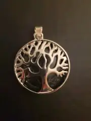 Tree Of Life Natural Crystal Pendant Chain Included Sterling Available See Desc