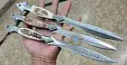 3 pcs of 12.50" Custom Hand made Awesome Damascus Steel Boot Dagger Knife (3045)