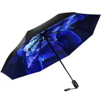 在飛比找ETMall東森購物網優惠-天堂傘 自動黑膠晴雨傘 三折女士雨傘折疊太陽傘花傘 可印字l