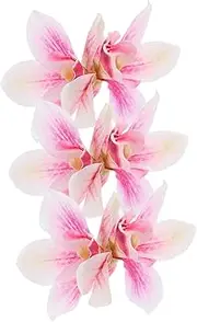 Didiseaon 3Pcs Faux Cymbidium Hair Clips Realistic Flower Barrettes for Weddings Spring Outings Beach Vacations Elegant Bridal Hair Embellishments