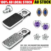 30x 60x 90x Jewelry Loupe Magnifier Loop Lighted Jewelers Magnifying Lens DX