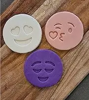 Emoji Love Set x3, Cookie Cupcake Stamp Embosser
